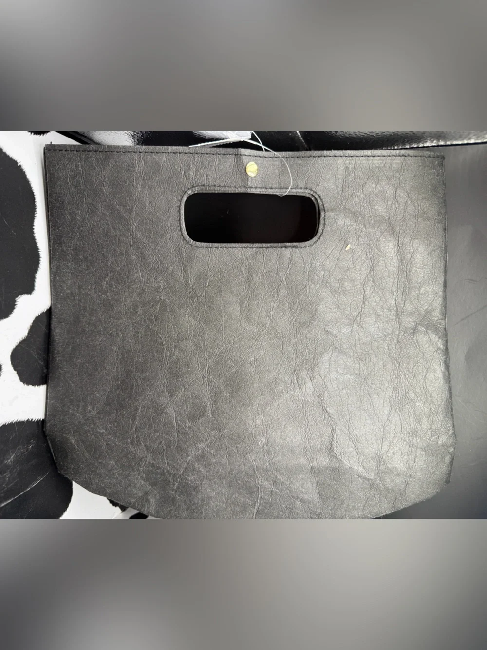 Bath & Body Works Black Sturdy Messenger Bag with Cutout Handle